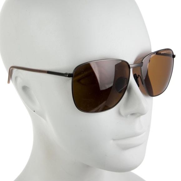 Porsche Design - P'8630-B Brown Polarized Gunmetal Sunglasses 58-15-145 - Picture 11 of 13